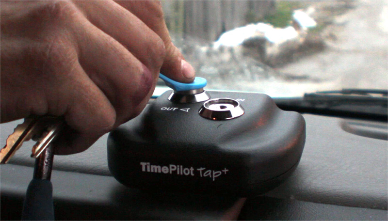 Just one of the ways you can use TimePilot Tap: Mount it on a dashboard.