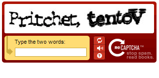 The ReCAPTCHA box is used to stop people from sending us spam.